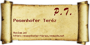 Pesenhofer Teréz névjegykártya
